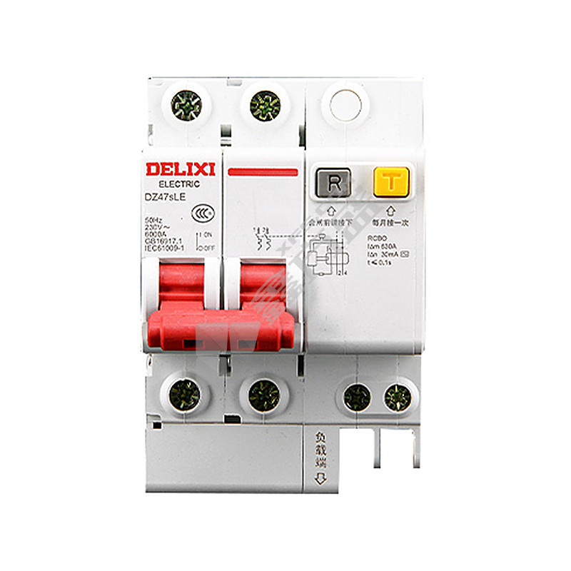 德力西DELIXI 小型漏电断路器DZ47vLE上进线2P DZ47vLE上进线2P 电子式 32A 10mA 2P 6kA