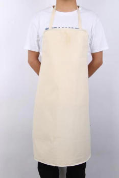 指标 纯棉加厚高密度围裙 JMWQ-001 88*65cm 本白色