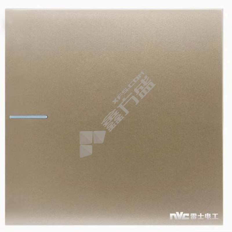 雷士NVC 一位单极开关带荧光大跷板 Q8沙金