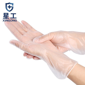 星工 XGS-Y2 防护透明无粉一次性PVC手套 M码 透明 XGS-Y2