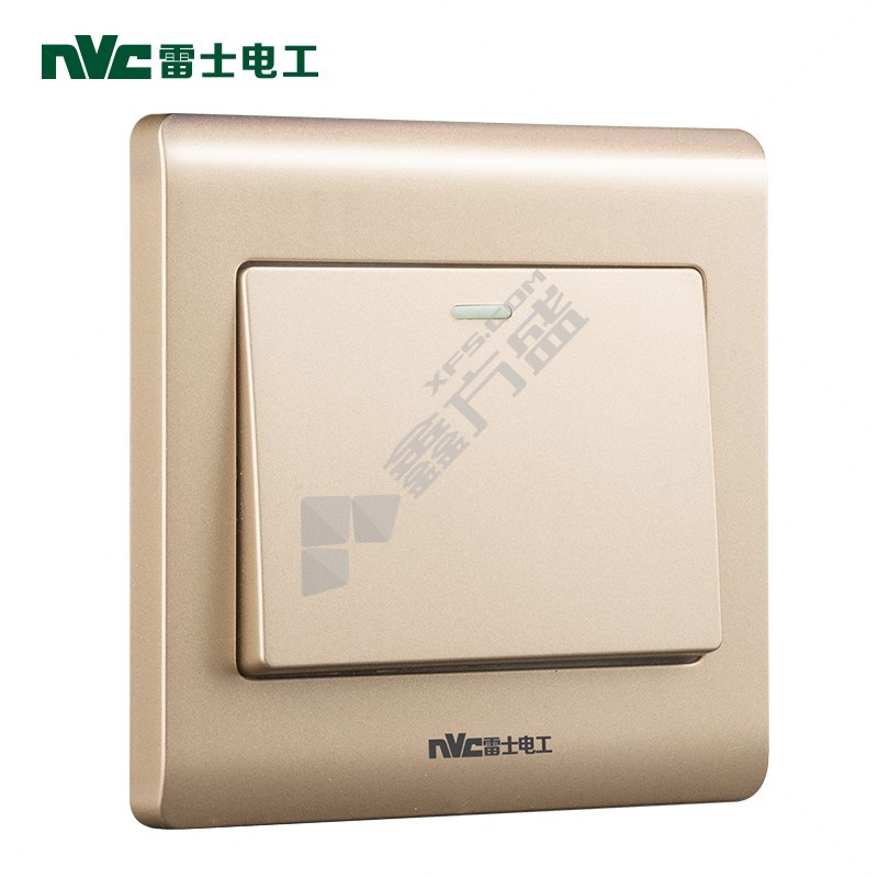 雷士一位双控开关Q8沙金