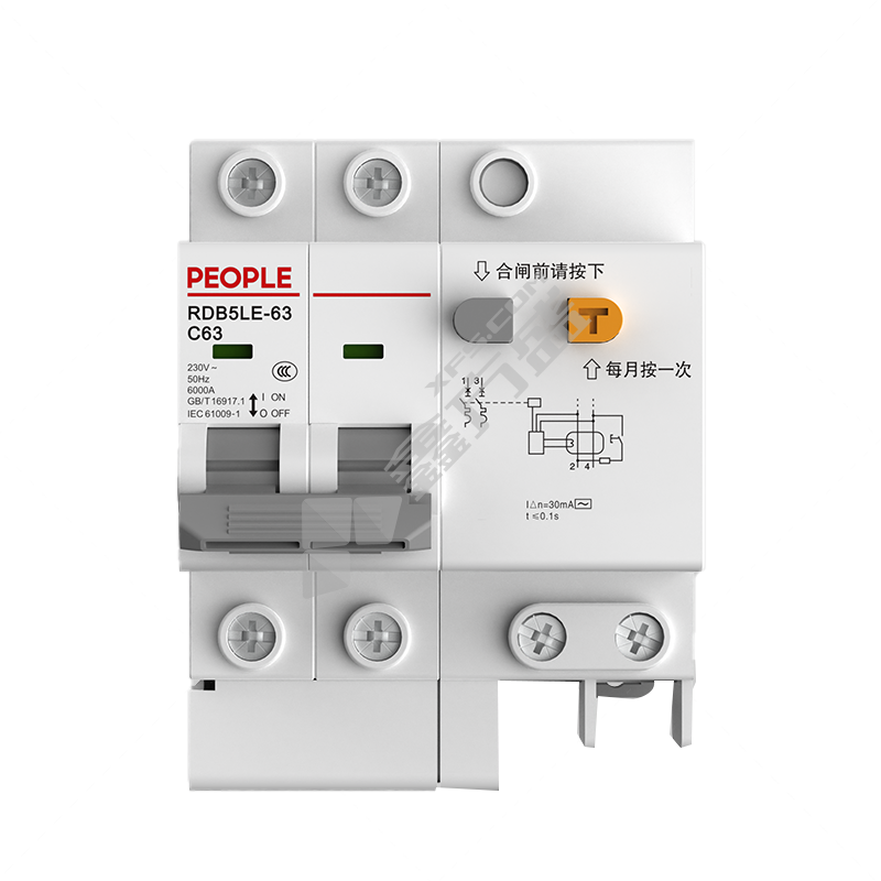 人民电器 中国人民 电器微型断路器 RDB5LE-63 20A C