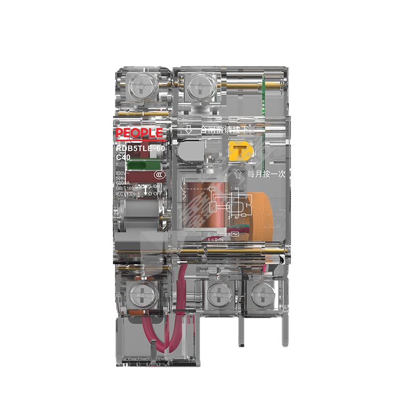 人民电器 中国人民 电器微型漏电断路器 RDB5TLE-63系列2P RDB5TLE-63系列2P 电子式 40A 50mA 2P 6kA