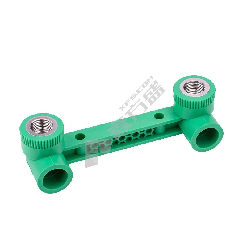 日丰 PPR双联座内牙弯头 家装绿