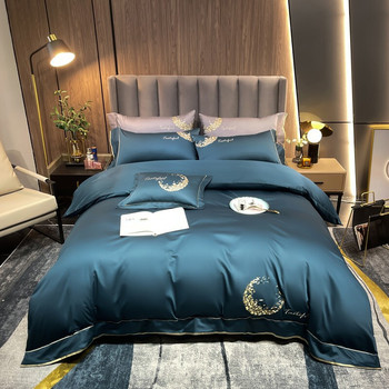 伊伊爱 TJ0KL02101112 星月100支澳棉四件套 220*240cm 星月-星梦蓝