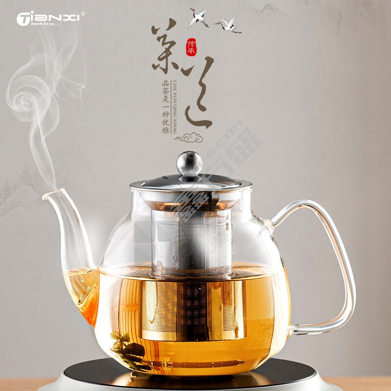 天喜 长嘴茶壶 600ml 银色 TBL173-600