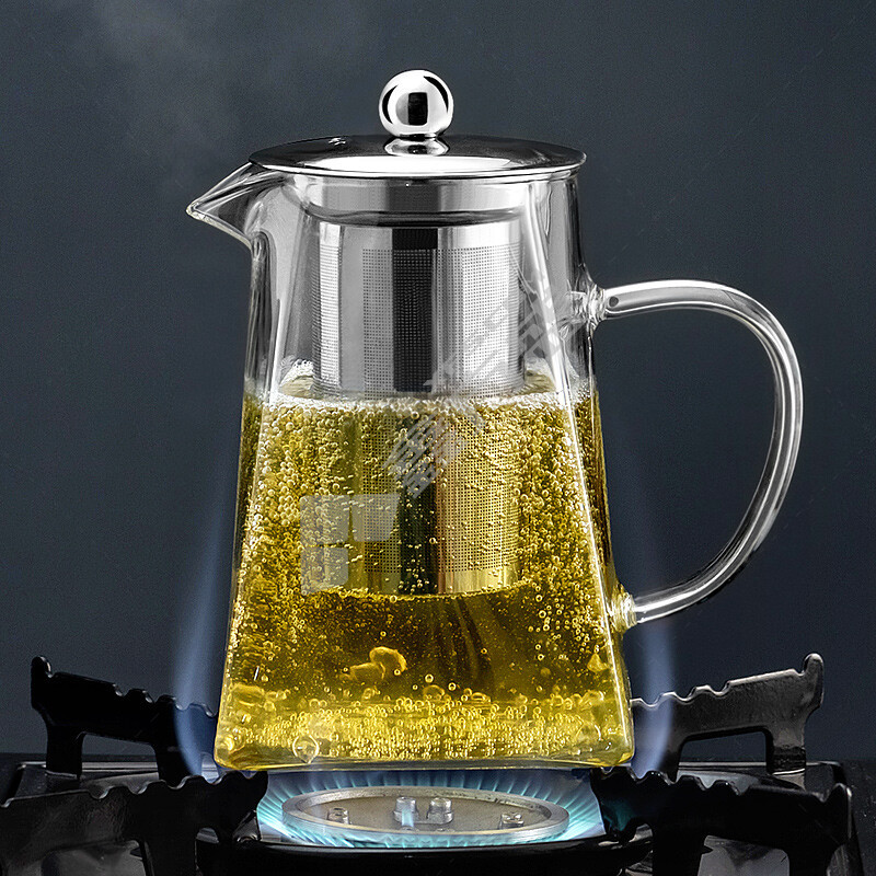 天喜 短嘴方形茶壶 550ml 银色 TBL175-550