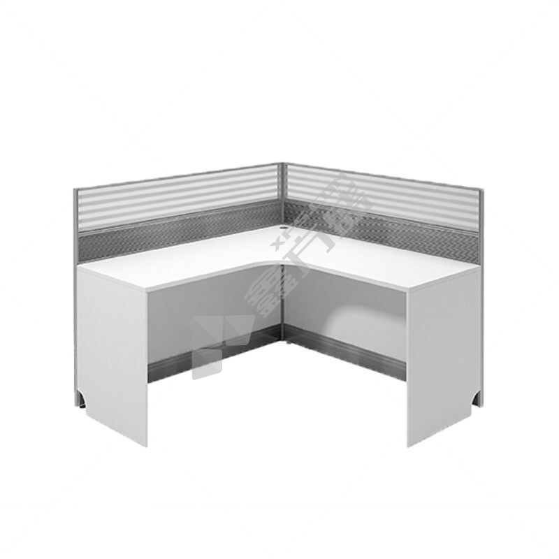 企诺 不含抽屉 L形屏风卡位单人位 1430*1230*1100mm 宝马灰铝材