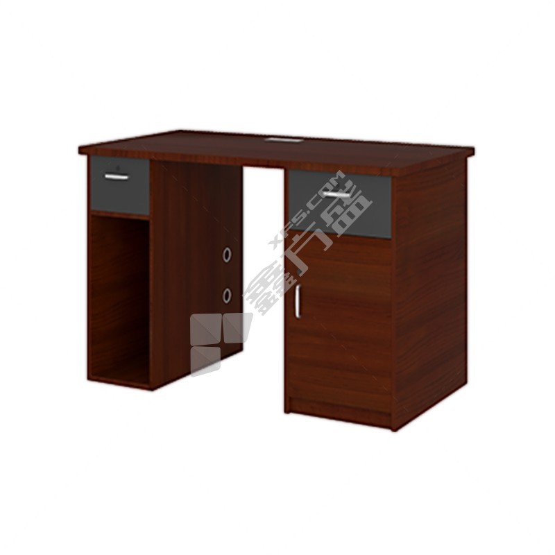 企诺 办公桌职员员工桌简约现代办公桌 1200*600*750mm 胡桃木色