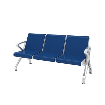 企诺 公共座椅机场椅等候椅  不带扶手-3人位 1780*675*800mm 蓝色