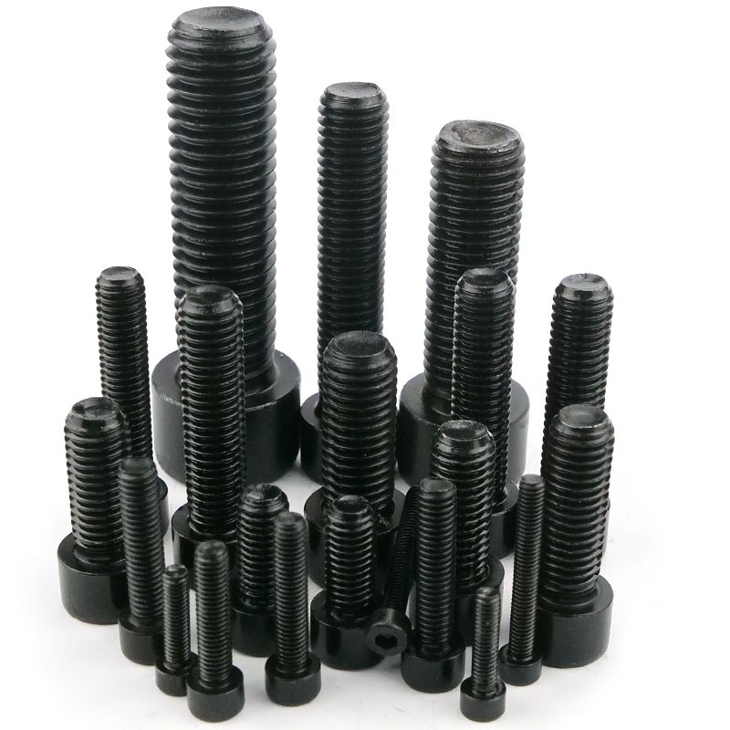 鹏驰EGM DIN912 12.9级发黑内六角螺栓SCM435 全牙M1.6-M4 M3 6mm 0.5mm