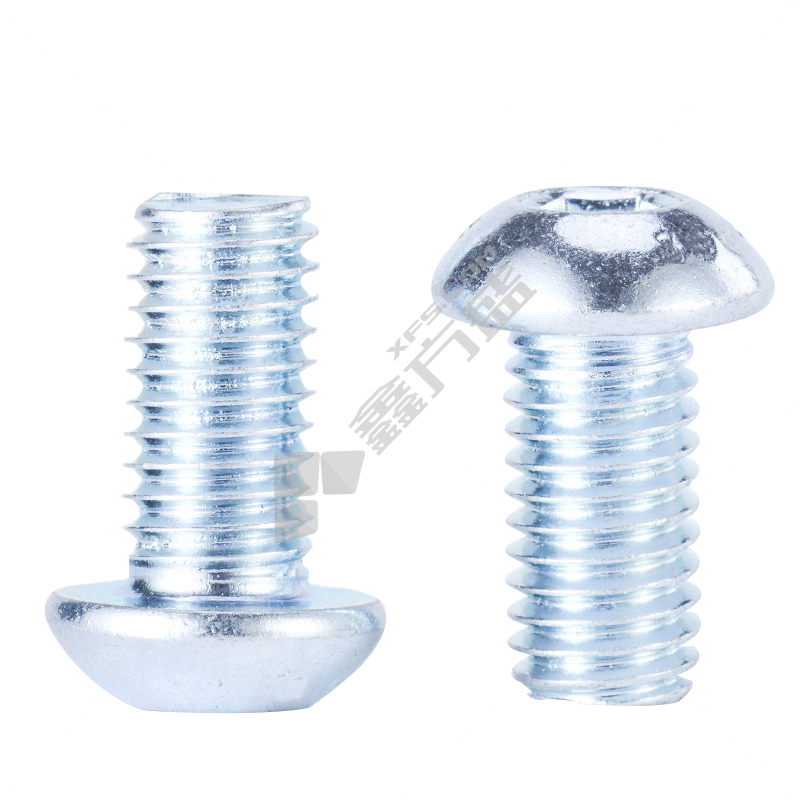 鹏驰EG ISO7380 10.9级半圆头内六角螺栓 镀锌/10B21 全牙 M2.5 M2.5 20mm 0.45mm