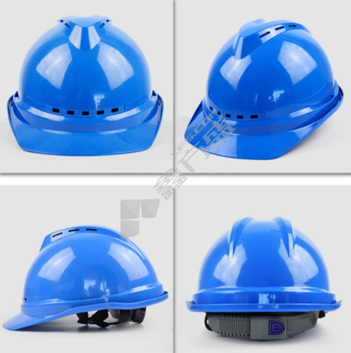 盾守 加厚三面透气ABS安全帽 DS-003 V型 蓝色