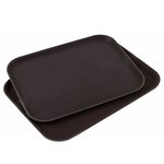 特耐适TRUST 长方形PP防滑托盘8288 51*38cm 棕色