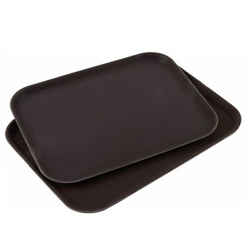 特耐适TRUST 长方形PP防滑托盘8288 51*38cm 棕色