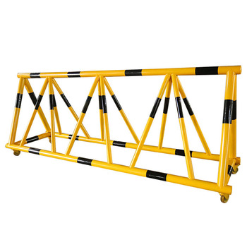 防冲撞移动拒马路障 3000*1200*800*1.2mm 黄黑色