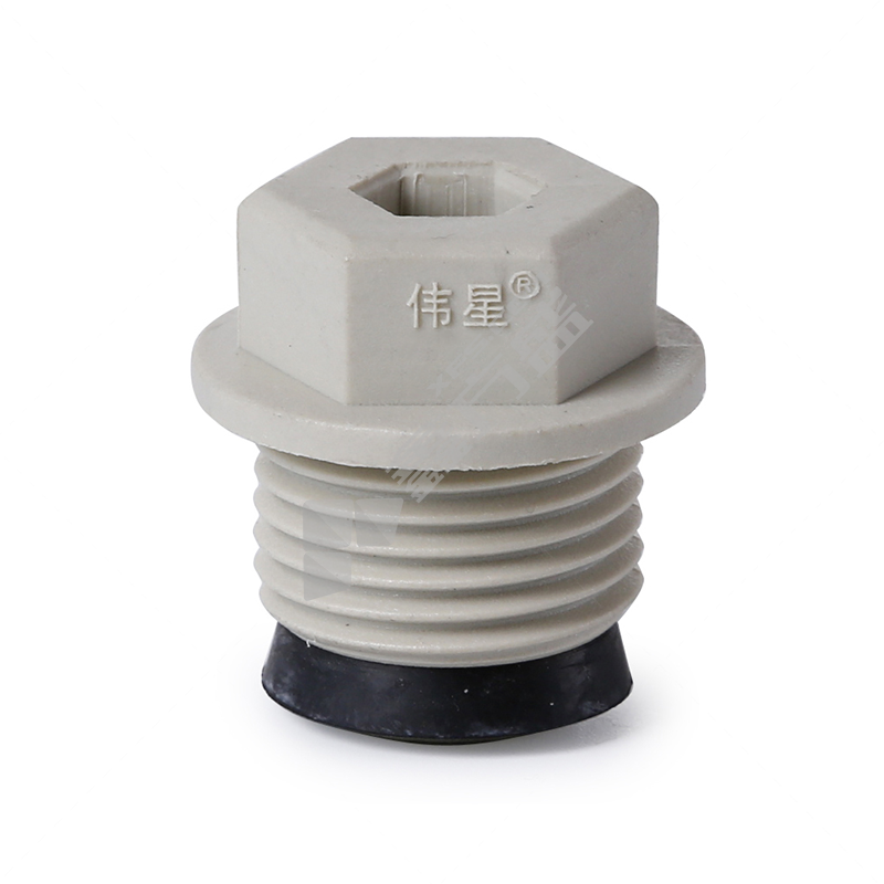伟星 PPR管堵 带垫片 工程灰 R1/2" 工程灰