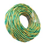 上上 低烟无卤阻燃B类耐火屏蔽双绞线 300/300V WDZBN-RYJSP-2*2.5平方 黄绿色