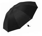 天堂 33724E色升级版三折晴雨伞黑 黑色 61cm*10K
