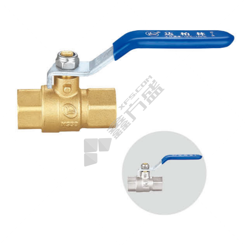 达柏林 DL1063电镀全通径黄铜球阀 加长型 DL1063 DN50 PN16