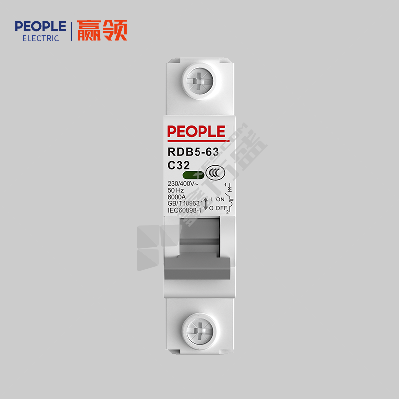 人民电器 小型断路器RDB5-63 1P RDB5-63 D50 1P(MX AC220V)