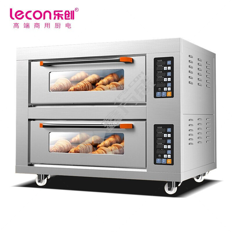 乐创 商用电烤箱二层二盘LC-J-KX202 电压：220V/380V功率：6.4KW容量：56L*2