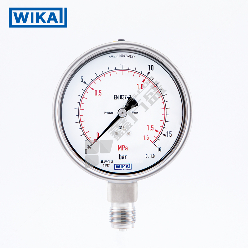 WIKA/威卡 压力表 232.50.100系列 0~1.6Mpa