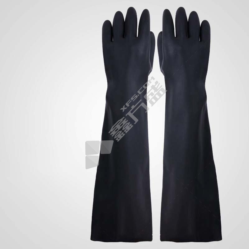 威蝶 耐酸碱橡胶工业手套（邯郸分公司） 60cm 黑色 橡胶