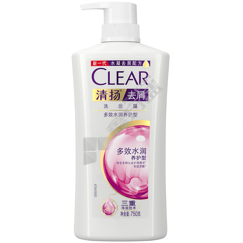 清扬 去屑洗发露多效水润养护型 750g 白瓶