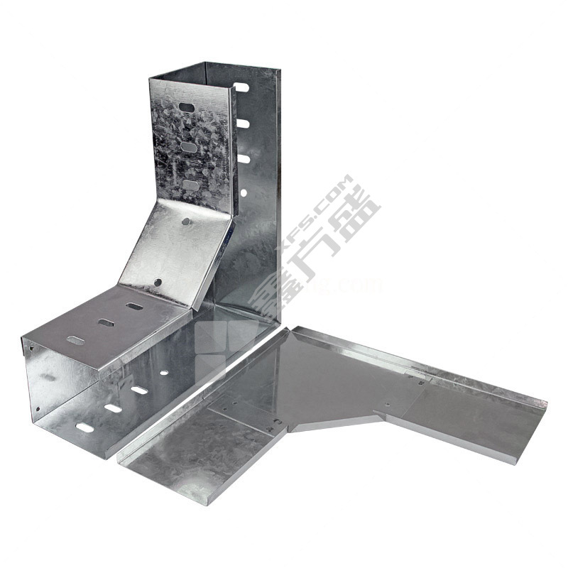 京固 镀锌槽式桥架水平弯头400宽1.1厚