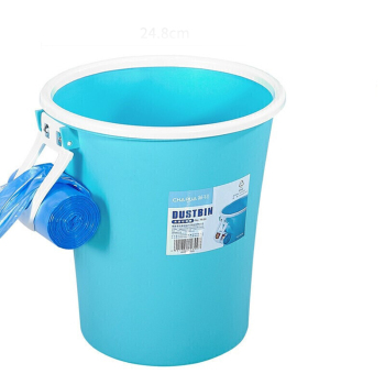 茶花 1520 夹袋垃圾桶 Ø24.8*27.5cm 8L 蓝色