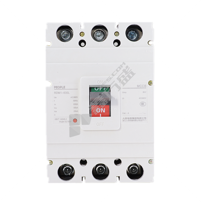 人民电器 塑壳配电保护断路器RDM1-80L/33 RDM1-80L/3308 63A