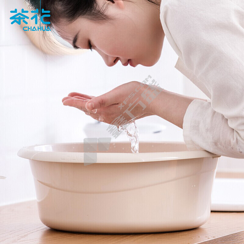 茶花 03361K 时尚通用盆 浅米色 5L