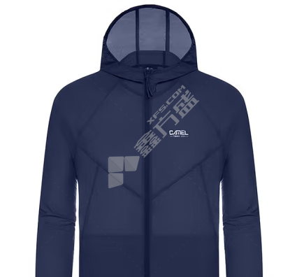 骆驼 男款春夏季舒适透气防闷连帽运动风衣 XXL 墨蓝 V1S218277