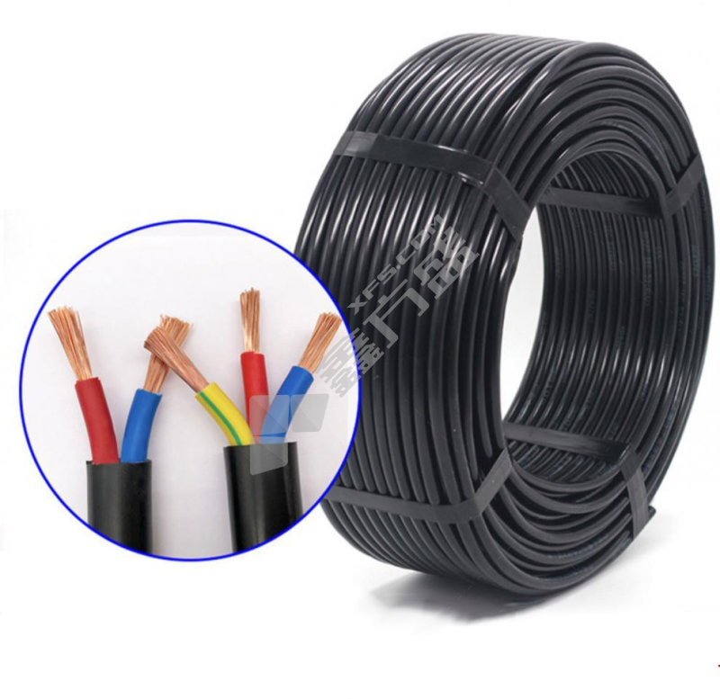 长河 软护套线 RVV 300/500V 5*6平方 黑色