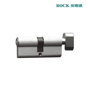 ROCK安恒通 手轮锁芯 65C-A 铝镀镍拉丝本色（铝壳铜芯）
