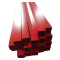 红色粉末喷涂 铝方管 直径75-160mm 100mm*50mm*2.85mm
