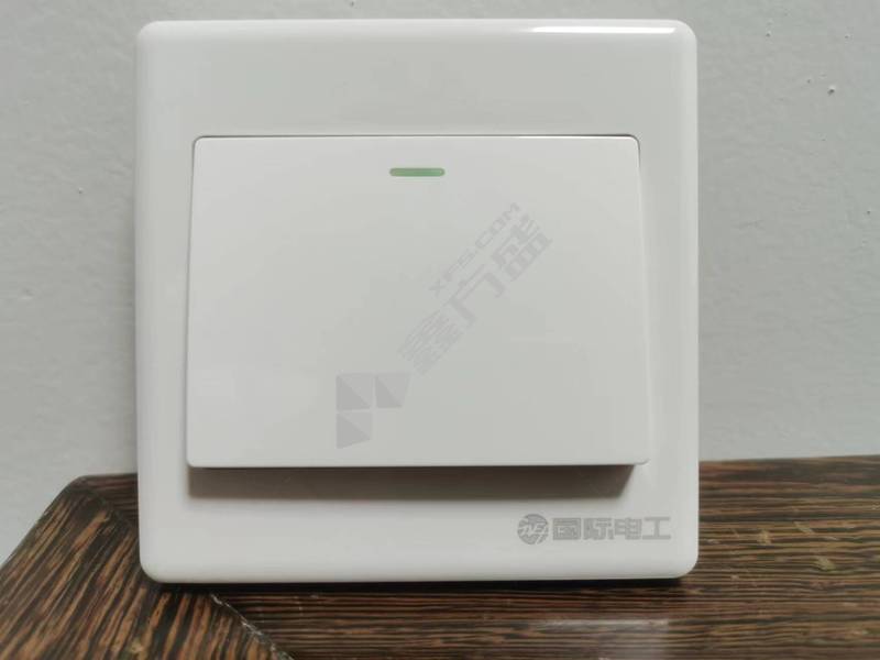 国际电工 A10系列一位双控面板开关 1k2 白色 10A