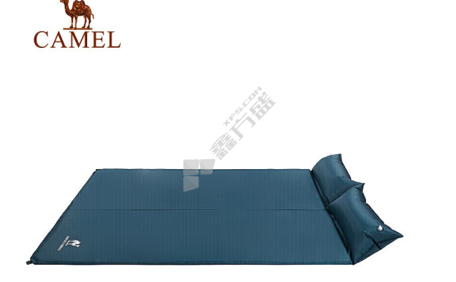 骆驼 双人防潮自动充气露营睡垫 A9S3C4107 195cm*130cm*2.5cm 蓝色