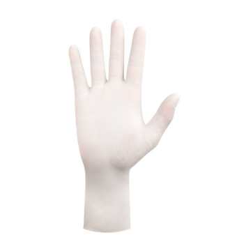 超护 加厚餐饮家务清洁耐磨一次性乳胶手套 无粉 L 6.5 乳白色