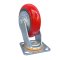 重型工业防缠绕半静音脚轮PVC材质 6寸万向轮 红色 承重250kg