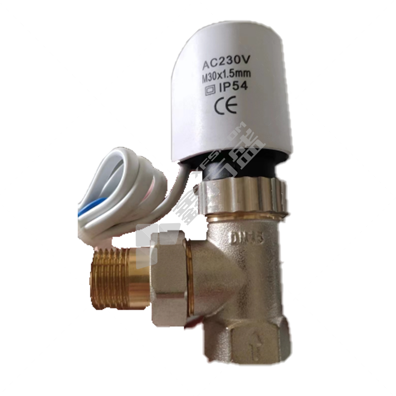 大站 黄铜电动角式内丝温控阀J91H-16T