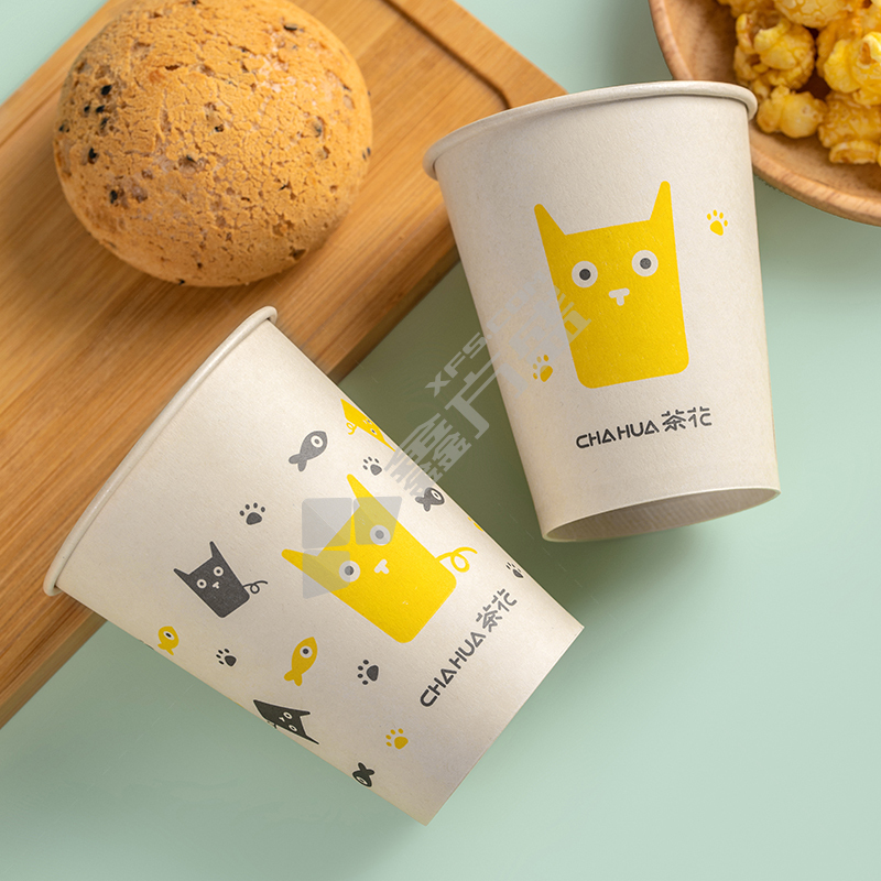 茶花 307001 原浆一次性纸杯 原浆色 180ml 307001