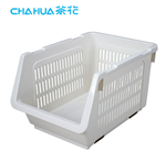 茶花 2894 斜口层叠收纳筐 35*23*20cm 米白色 2894