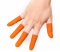 海斯迪克 加厚防滑护指耐磨乳胶手指套 100只/包 HKSB08 2.7cm M码 橘黄色
