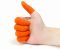 海斯迪克 加厚防滑护指耐磨乳胶手指套 100只/包 HKSB08 2.7cm M码 橘黄色