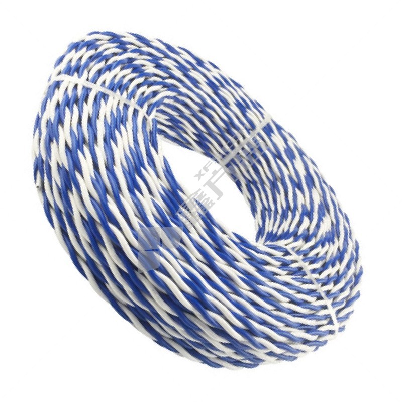 宝胜 100米 低烟无卤阻燃C类耐火双绞线  WDZCN-RYJS 300/300V 2*1.5平方 蓝白色