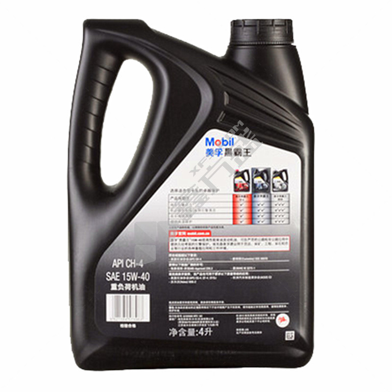 美孚 CH-4 15W-40 黑霸王长效柴油机油 15W-40 4L CH-4