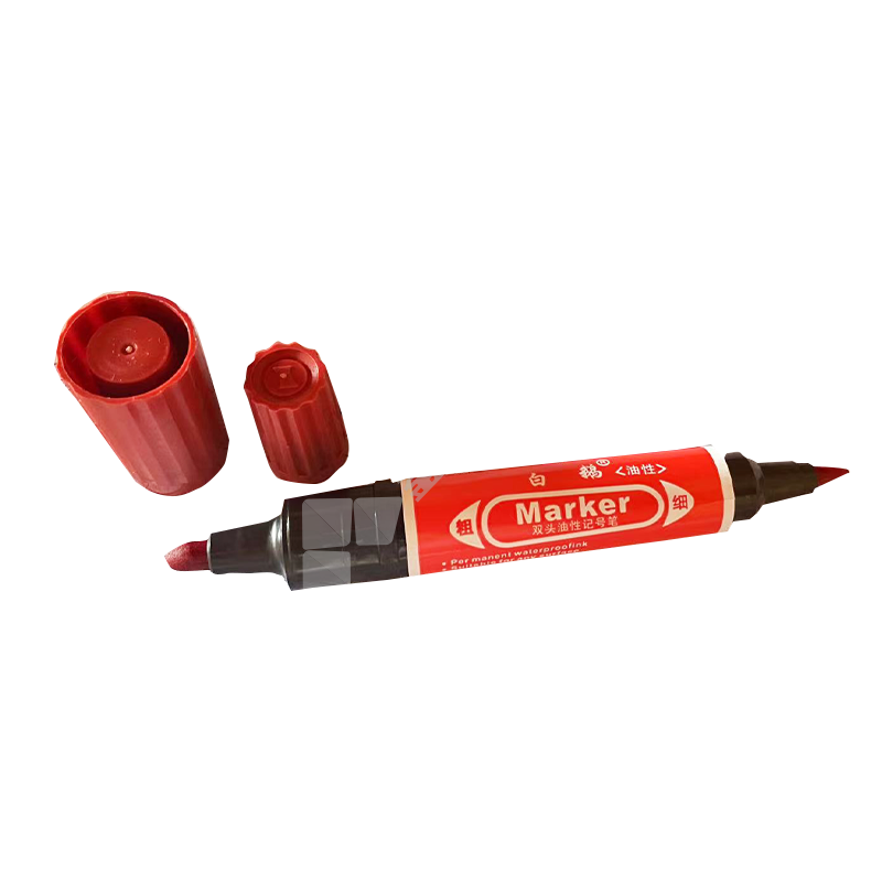 白鹅 大双头油性记号笔 红色 大双头 2.0mm/6.0mm