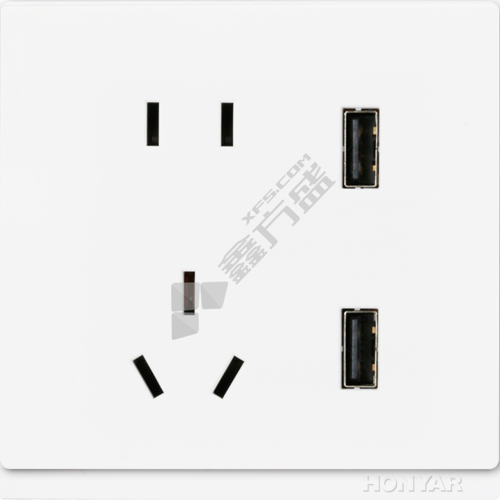 鸿雁 无边框大板X9系列面板插座